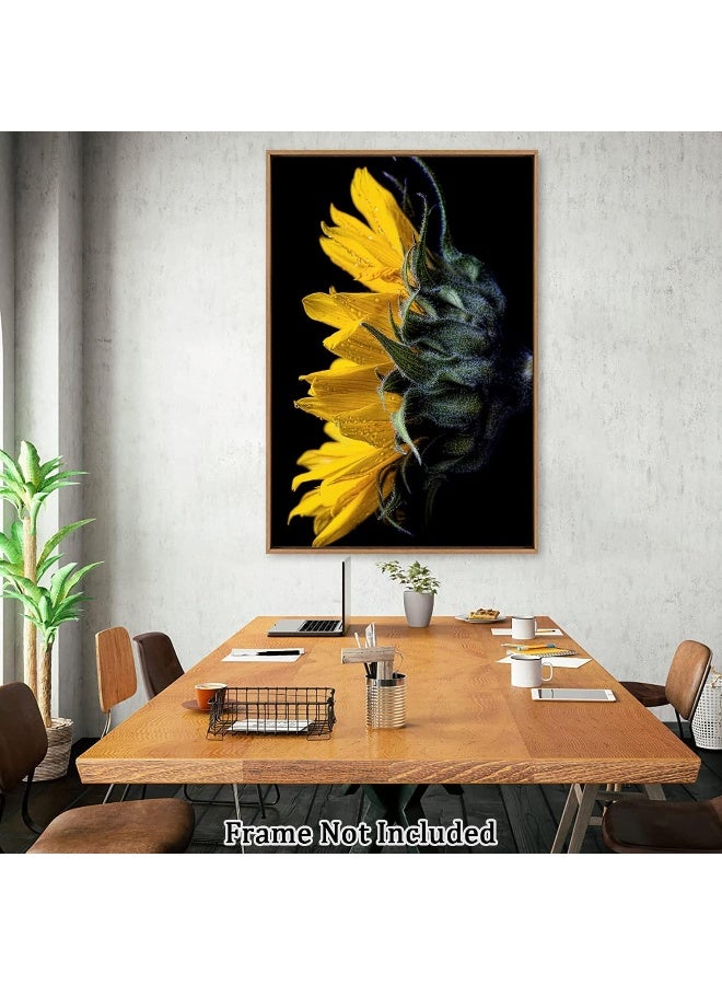 Home Trove Canvas Prints Wall Art For Home and Office Wall Decoration Sunflower Side View Canvas Artwork Print Painting Picture Flower Modern Abstract Unframe Wall Art for Living Room Bedroom Kitchen 20x30inch  - Image 5