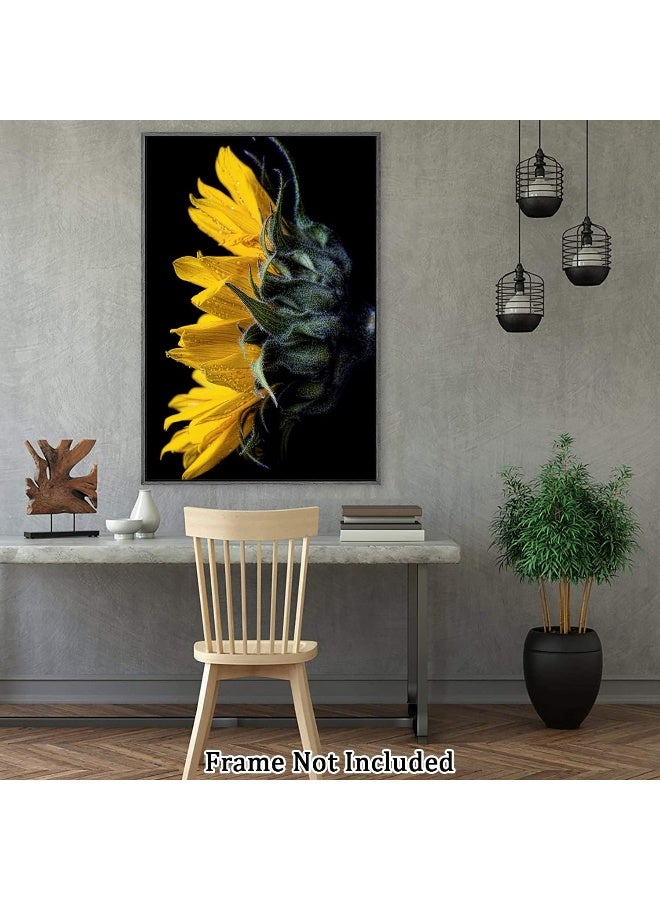 Home Trove Canvas Prints Wall Art For Home and Office Wall Decoration Sunflower Side View Canvas Artwork Print Painting Picture Flower Modern Abstract Unframe Wall Art for Living Room Bedroom Kitchen 20x30inch  - Image 4