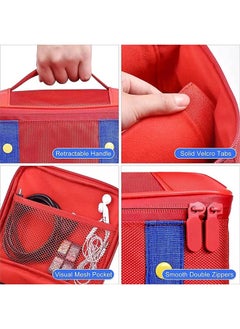 Jourvent Hard Switch Case Compatible with Nintendo Switch and Switch OLED Model, Full Protection Hard Switch Carrying Case High-Capacity Travel Bag fit Switch Console Pro Controller Accessories Red  - Image 5