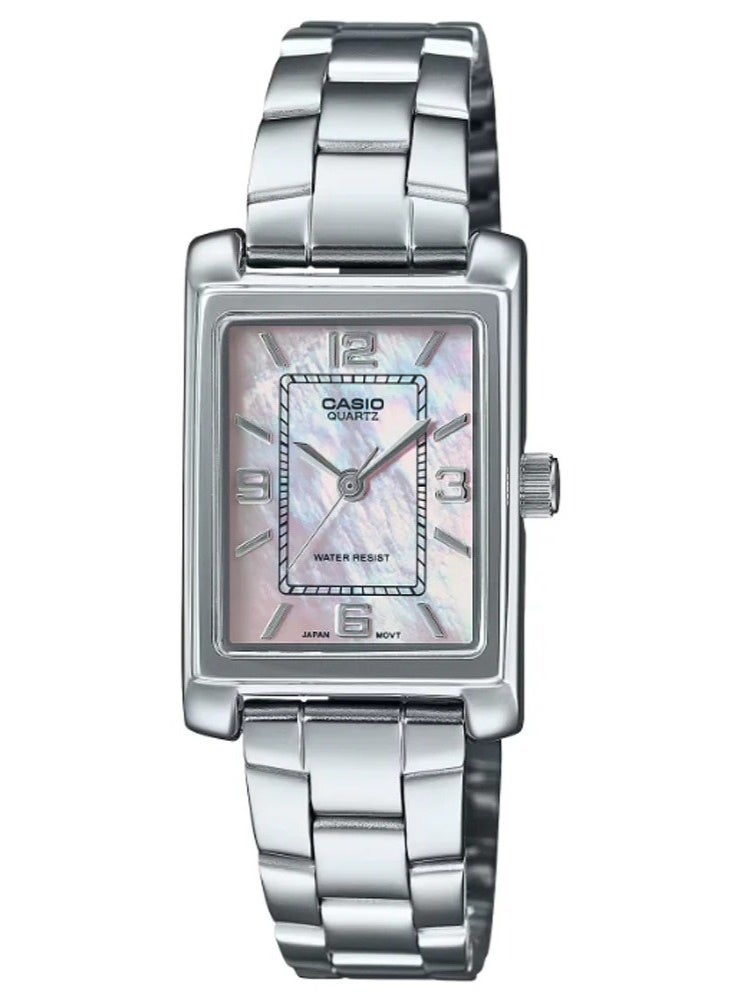 CASIO Analog Women’s Watch LTP-1234DS-4ADF, 32 mm Pink Mother-of-Pearl Dial, Stainless Steel Case & Bracelet, Water Resistant - Image 1