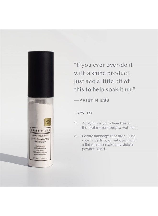 Kristin Ess Hair Fragrance Free Dry Shampoo Powder Spray for Oily Hair - Absorbs Oil, Style Extending Dry Shampoo for Men and Women, Easily Blended, Lightweight Formula, Non-Aerosol, Vegan, 1.3 oz (Pa  - Image 2