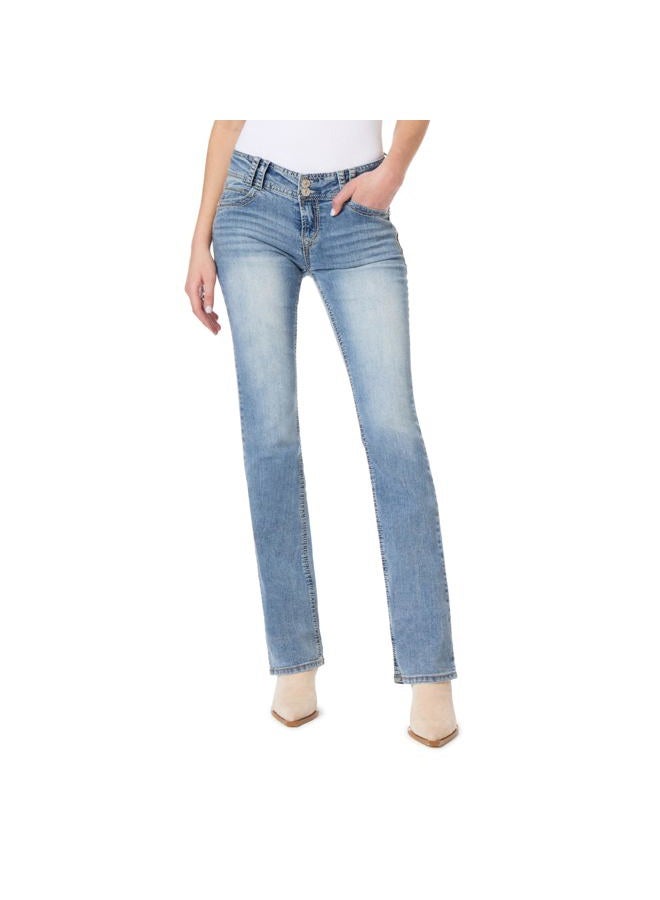 Wallflower Women's Luscious Curvy Bootcut Jeans, Andrea, 3 Long - Image 3
