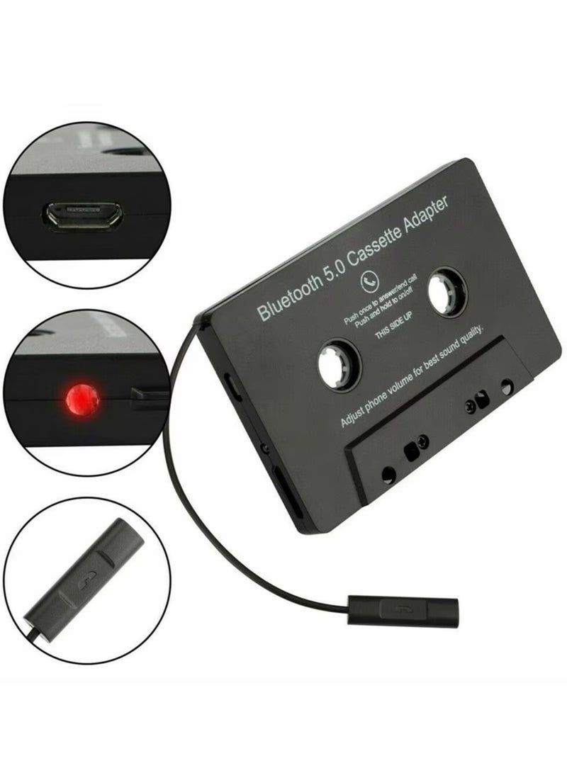 BT Car Tape Adapter,Car Audio Bluetooth Cassette Receiver,Wireless Cassette Auxiliary Adapter for Vehicle,for Home/Car
