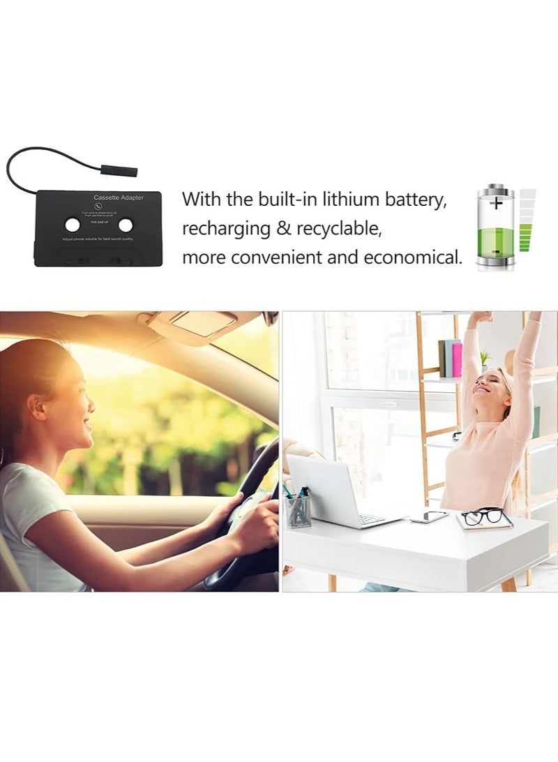 BT Car Tape Adapter,Car Audio Bluetooth Cassette Receiver,Wireless Cassette Auxiliary Adapter for Vehicle,for Home/Car