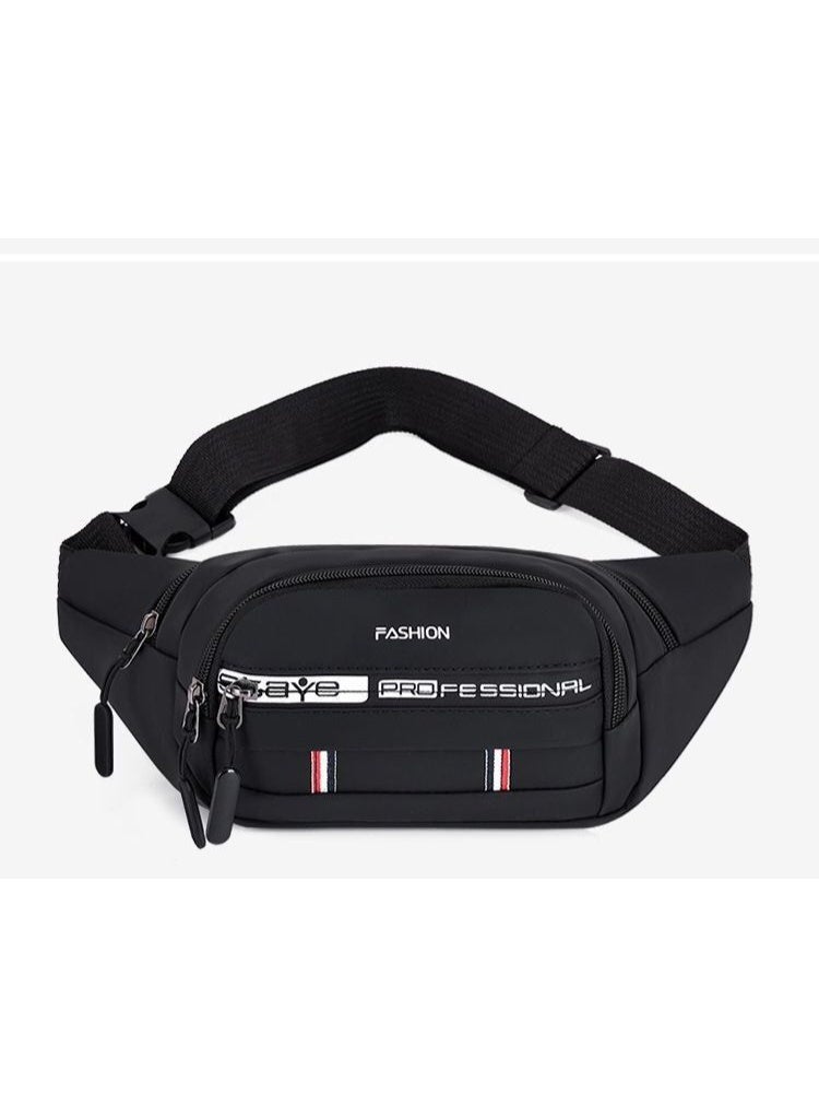 Men’s Waist Bag – 3 Zipper Pockets Utility Belt Bag