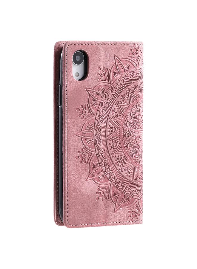 S-TOP Case For iPhone XR Totem Embossed Magnetic Leather Phone Case - Image 3