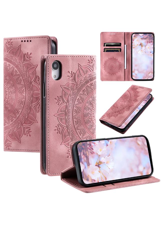 S-TOP Case For iPhone XR Totem Embossed Magnetic Leather Phone Case - Image 1