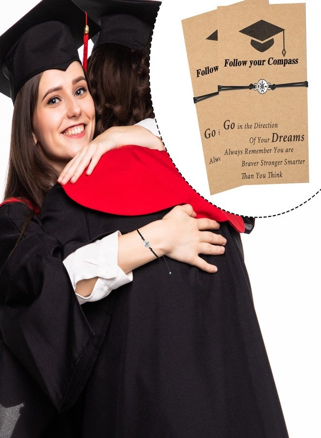 Sureio سوريو 10 قطع هدايا ليلة التخرج لعام 2026 له/لها أساور بوصلة قابلة للتعديل مع بطاقات بركة هدية تخرج 2026 لطالب الجامعة أو المدرسة المتوسطة (بني) - Image 5