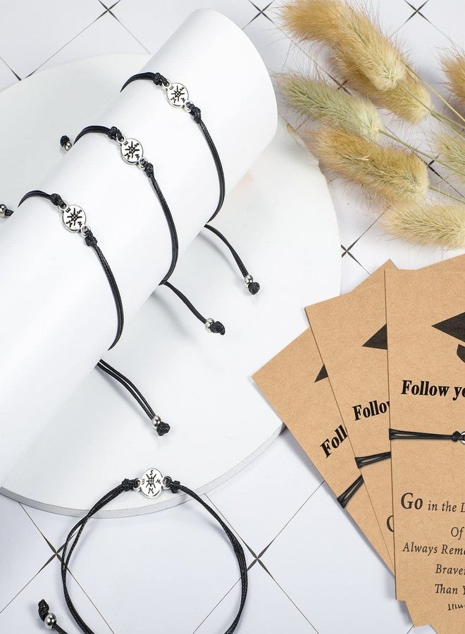 Sureio سوريو 10 قطع هدايا ليلة التخرج لعام 2026 له/لها أساور بوصلة قابلة للتعديل مع بطاقات بركة هدية تخرج 2026 لطالب الجامعة أو المدرسة المتوسطة (بني) - Image 4