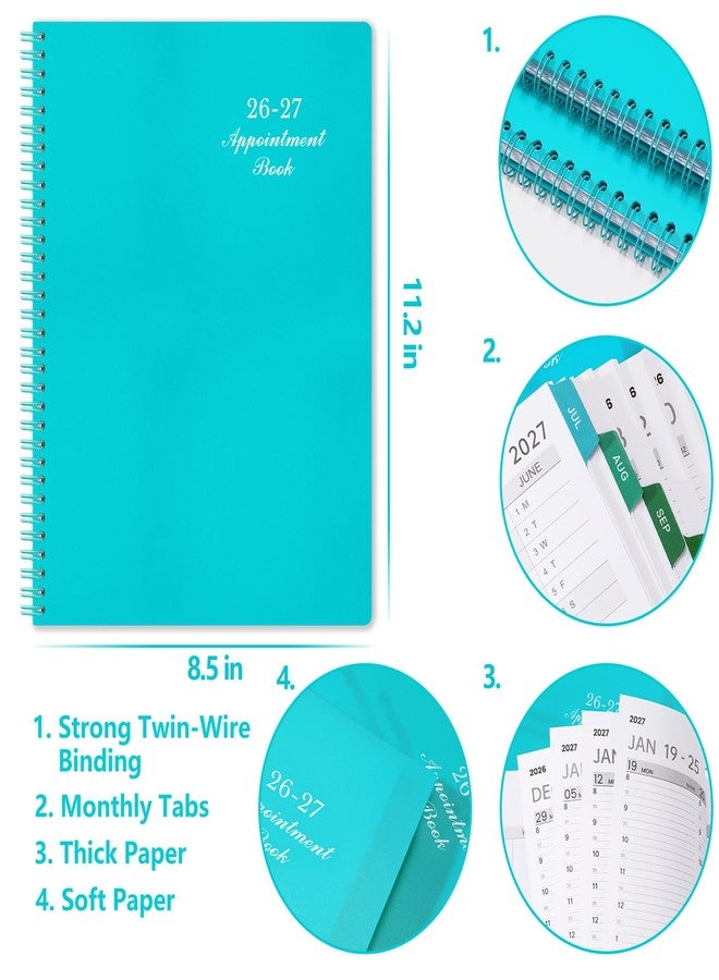 Indeme 2026-2027 Weekly Appointment Book & Planner - Daily Hourly Planner 2026-2027, 9" x 11", July 2026 - June 2027, 30-Minute Interval, Lay - Flat, Spiral Binding, Thick Paper - Teal Green - Image 5
