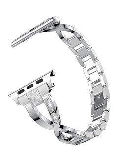 Replacement Bling Strap X-Link For Apple Watch Nike+/Series 1/2/3/Sport 42mm Silver