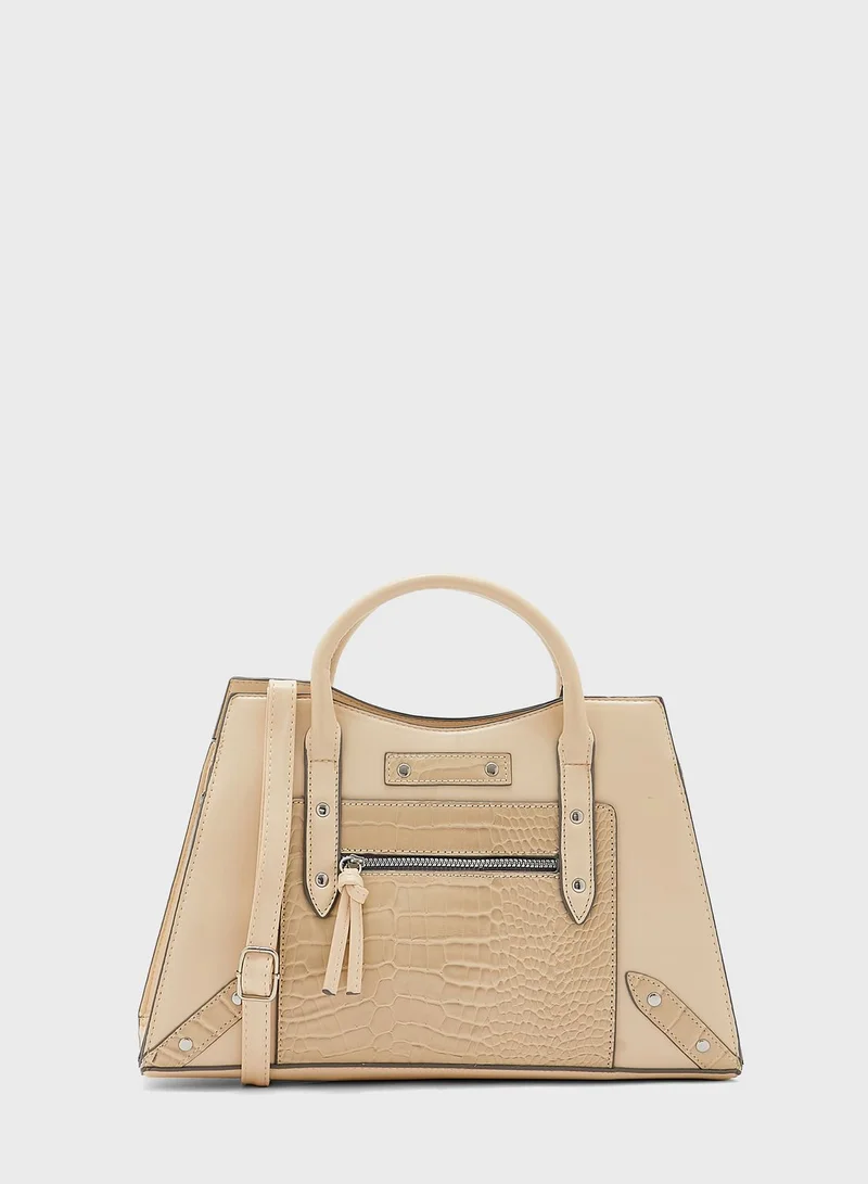 ELLA Croc Detail Tote Bag