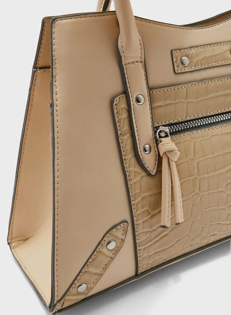 ELLA Croc Detail Tote Bag