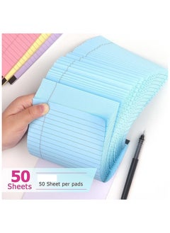 Mintra Mintra Block Note 50 Sheets, Colored Pads 5inx8in, 3 Pack, Lined Note Pads 12.7cmx20.3cm College Ruled  - Image 2