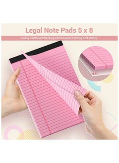 Mintra Mintra Block Note 50 Sheets, Colored Pads 5inx8in, 3 Pack, Lined Note Pads 12.7cmx20.3cm College Ruled  - Image 3