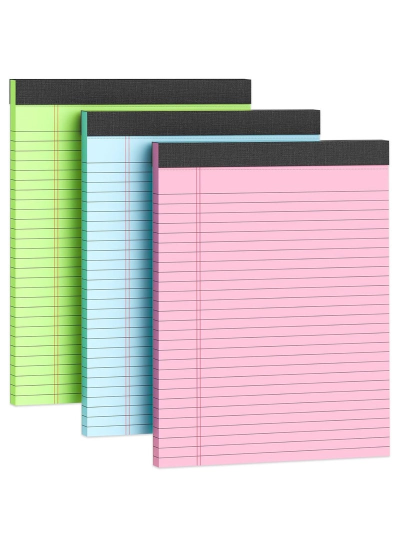 Mintra - Mintra Block Note 50 Sheets, Colored Pads 5inx8in, 3 Pack, Lined Note Pads 12.7cmx20.3cm College Ruled - Image 1