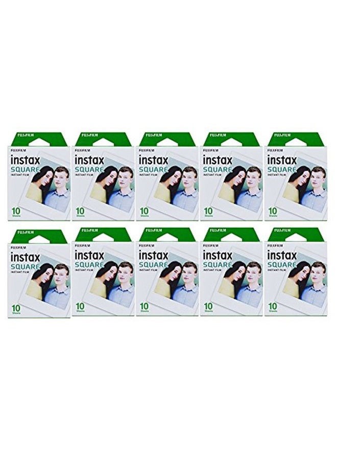 Instax Square Instant Film 10 Pack (100 exposures) for SQ1, SQ6 & SQ10 Cameras (5 Items)  - Image 1