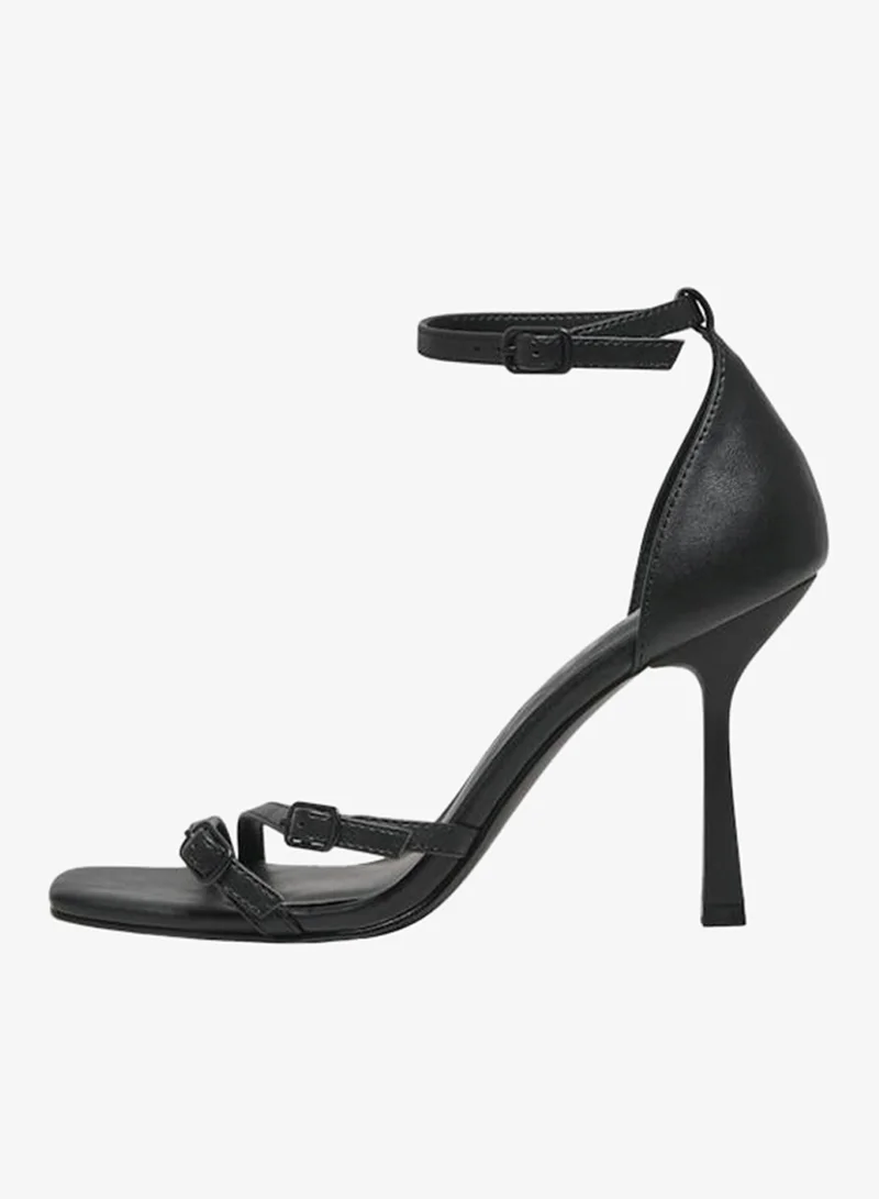ONLY Onlaubrey-3 Pu Buckle Heeled Sandals