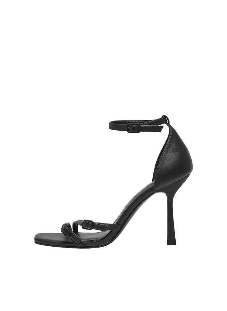 ONLY - Onlaubrey-3 Pu Buckle Heeled Sandals - Image 1