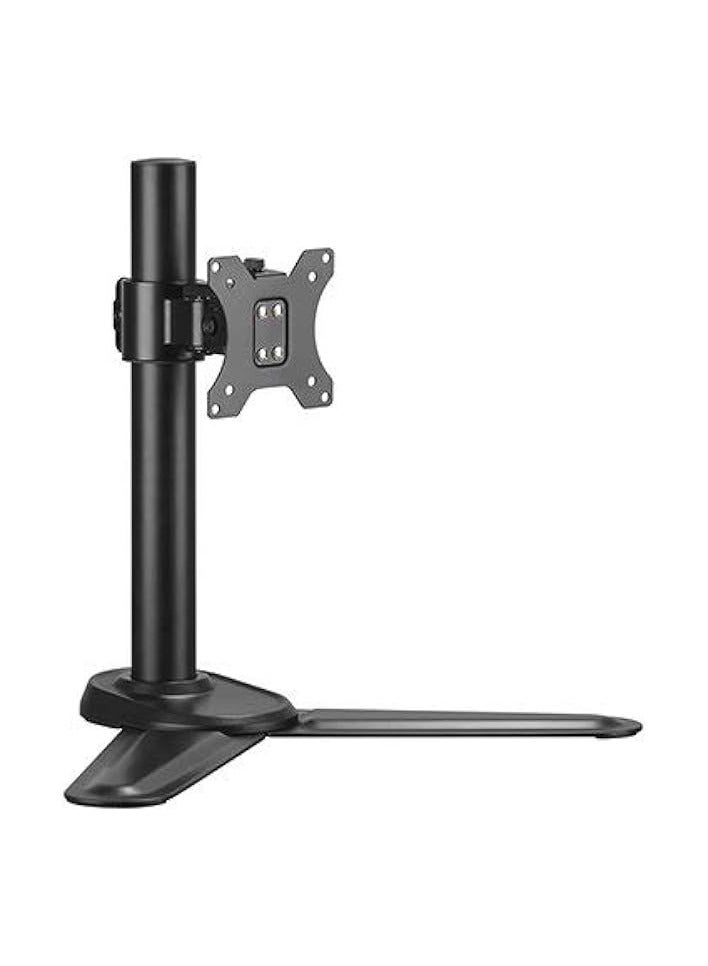 erorex Single Monitor Stand | Freestanding VESA Steel Mount Base Riser fits 13 to 32 inch Screens | Adjustable Height, Tilt, Swivel, Rotation - Image 1