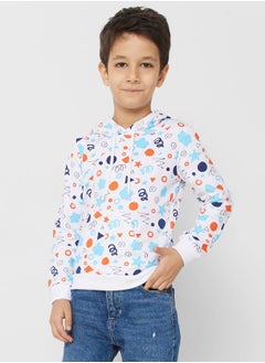 Boys All Over Printed Hoodie With Pocket