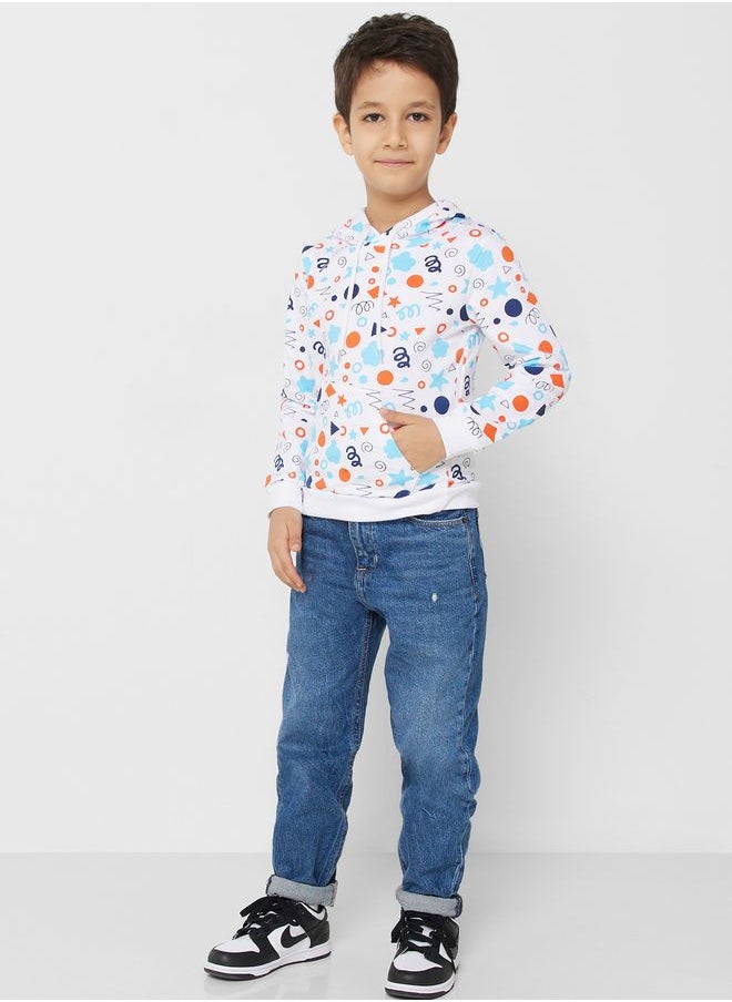 Pinata - Boys All Over Printed Hoodie With Pocket - Image 1
