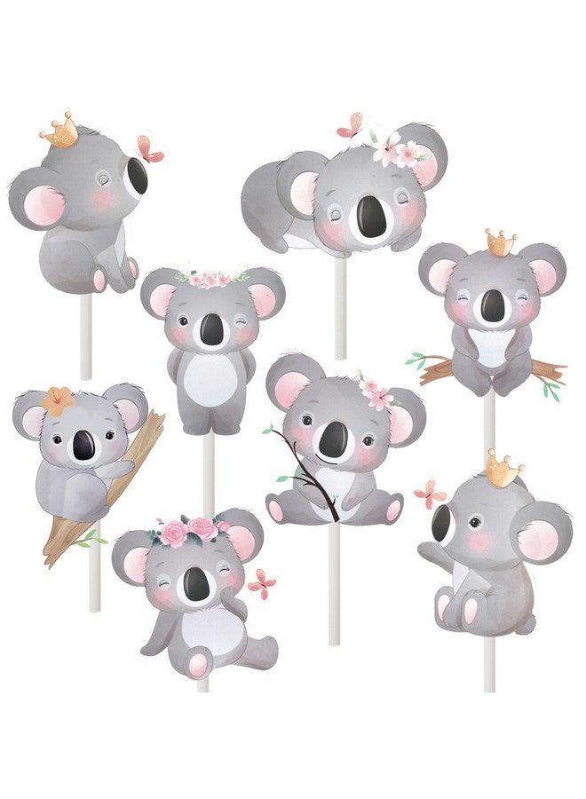 umoni 24Pcs koala Birthday Party Decorations koala Cupcake Cake Toppers for koala Theme Wild Animal Theme Birthday Party Supplies - Image 2