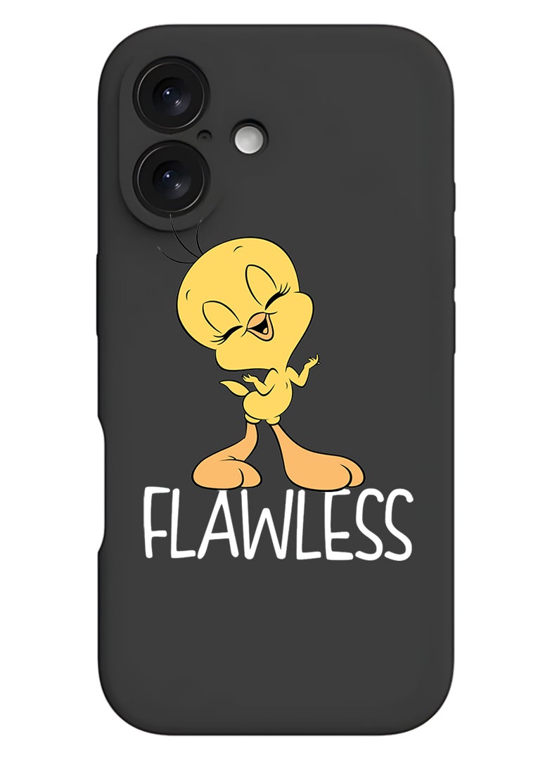 Theodor Protective Slim Fit Case Liquid Silicone Cover with Full Body Protection Anti-Scratch Shockproof Case For Apple iPhone 17 (Black) Flawless - White - Image 1