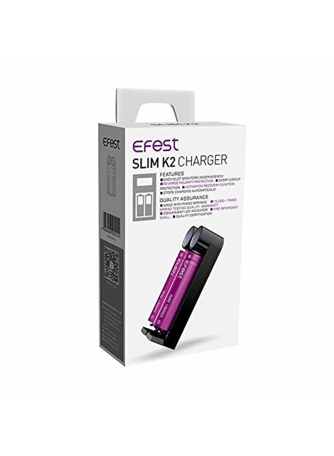 Efest Li-Ion K2 USB Charger for 2 Batteries 18650/18350/16340/26650/14500 - Image 2