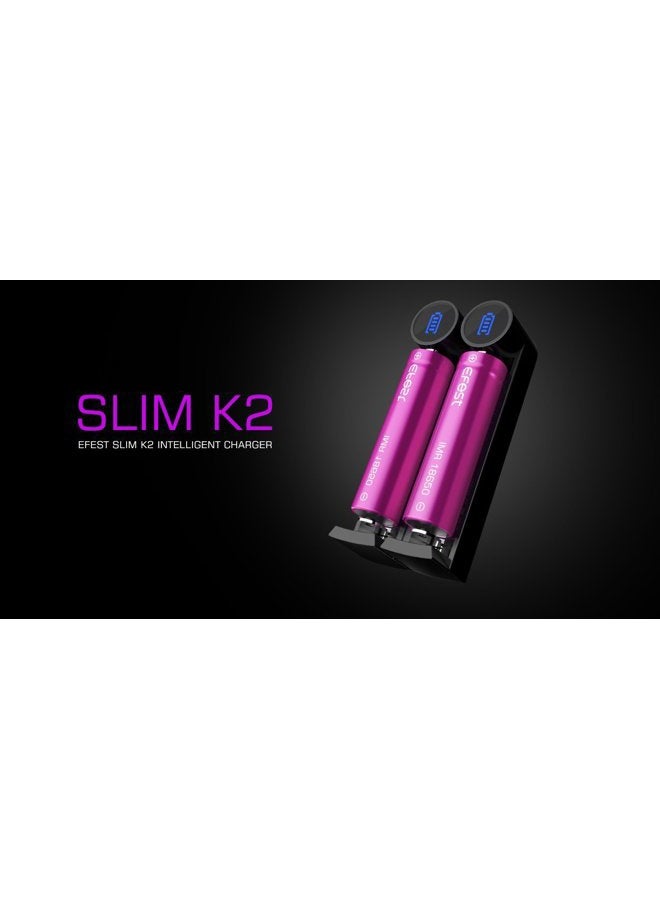 Efest Li-Ion K2 USB Charger for 2 Batteries 18650/18350/16340/26650/14500 - Image 5