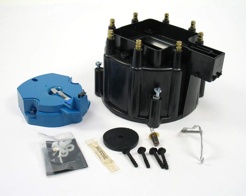 Pertronix D4000 FlameThrower Black HEI Distributor Cap and Rotor Kit