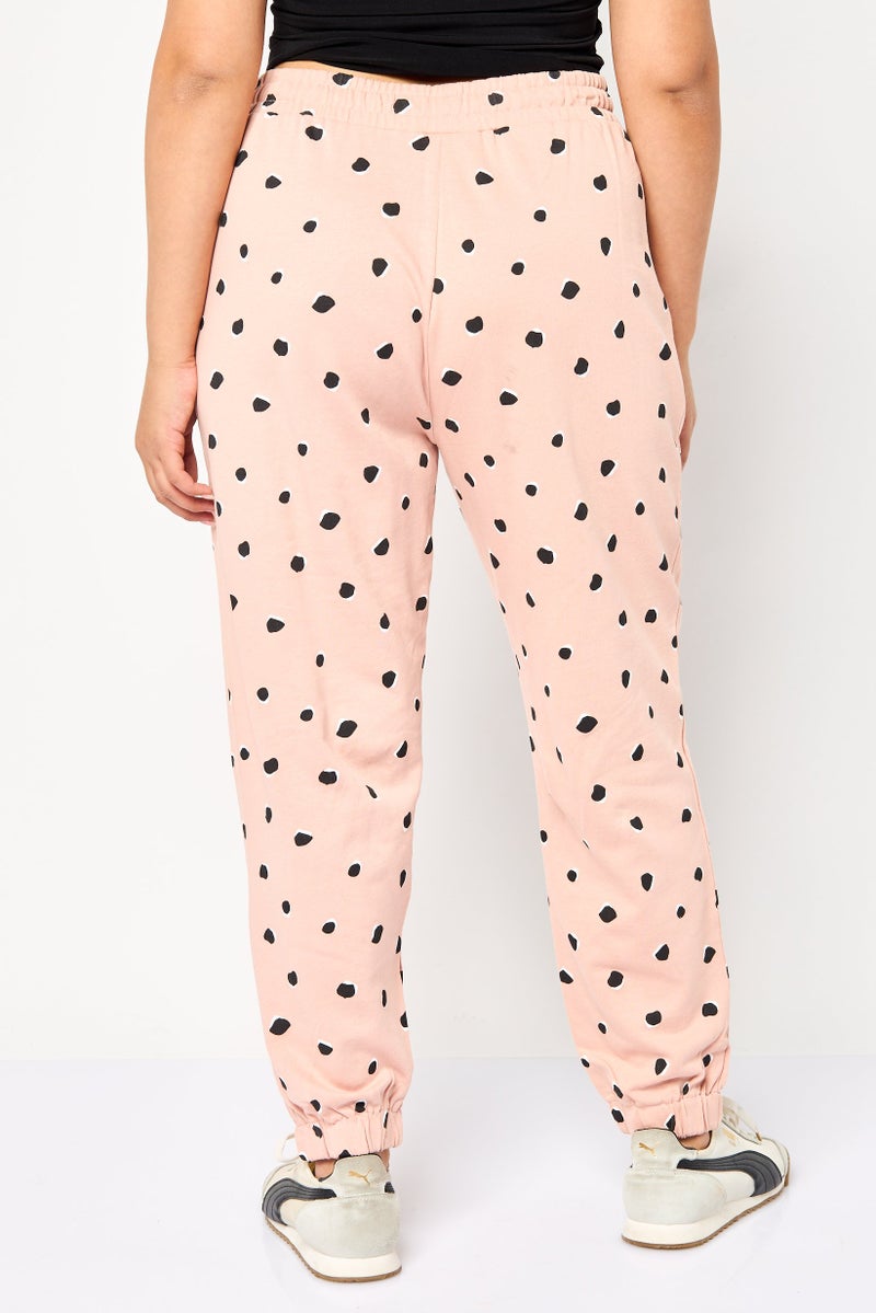 ONLY سروال جوجر بنقاط بولكا للنساء بتصميم عادي، متعدد الألوان - Image 4