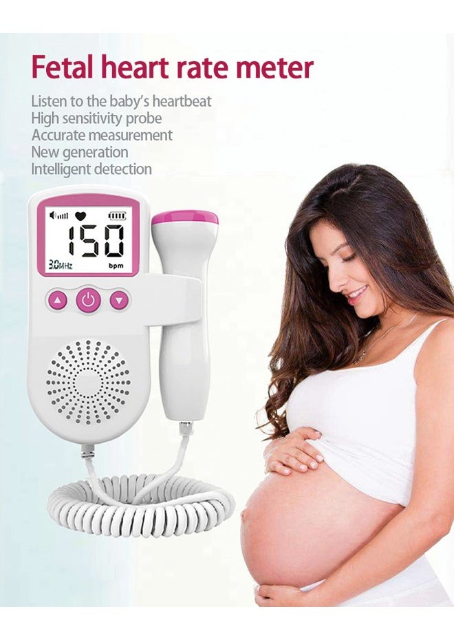 Generic - Fetal Heart Rate Detector, Portable Fetal Heart Rate Detector, Home Doppler Meter With LCD Display, For Monitoring Baby's Heartbeat At Home,blue - Image 1