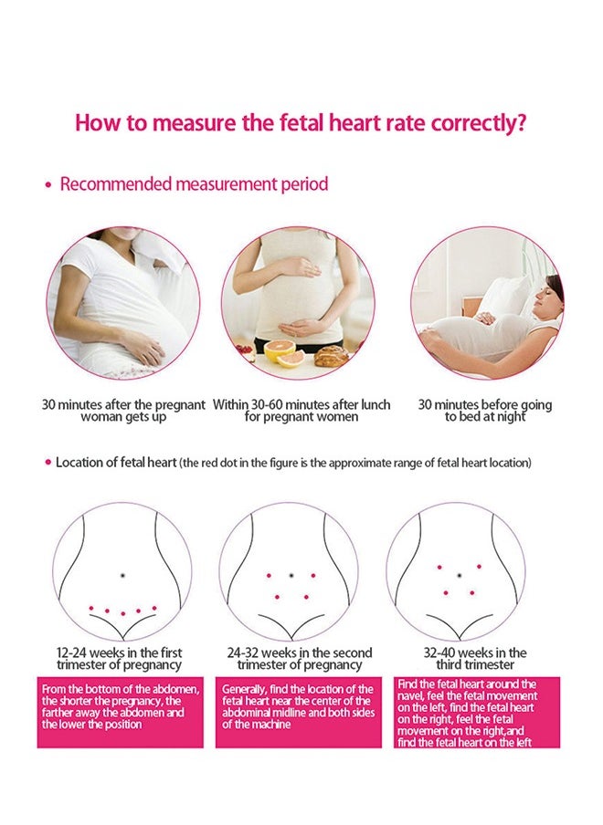 Generic - Fetal Heart Rate Detector, Portable Fetal Heart Rate Detector, Home Doppler Meter With LCD Display, For Monitoring Baby's Heartbeat At Home,blue - Image 1