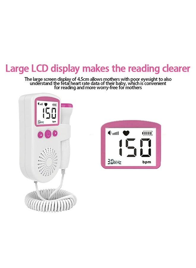 Generic - Fetal Heart Rate Detector, Portable Fetal Heart Rate Detector, Home Doppler Meter With LCD Display, For Monitoring Baby's Heartbeat At Home,blue - Image 1