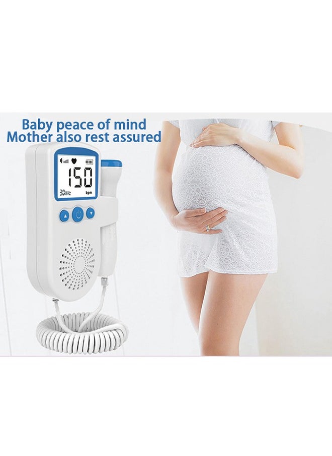 Generic - Fetal Heart Rate Detector, Portable Fetal Heart Rate Detector, Home Doppler Meter With LCD Display, For Monitoring Baby's Heartbeat At Home,blue - Image 1
