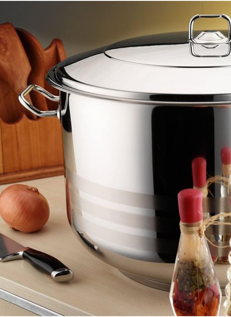 Hascevher Stainless Steel Cooking Pot Gastro 30CM - 14L  - Image 2