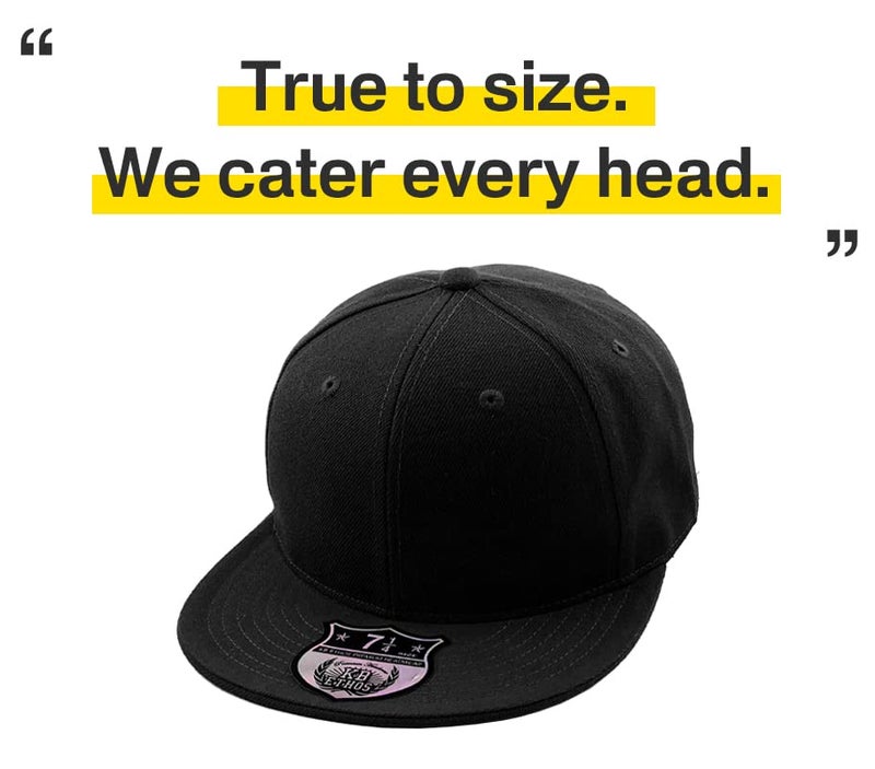KBETHOS KNW-2364 BLK (7 3/8) The Real Original Fitted Flat-Bill Hats True-Fit, 9 Sizes & 20 Colors - Image 4