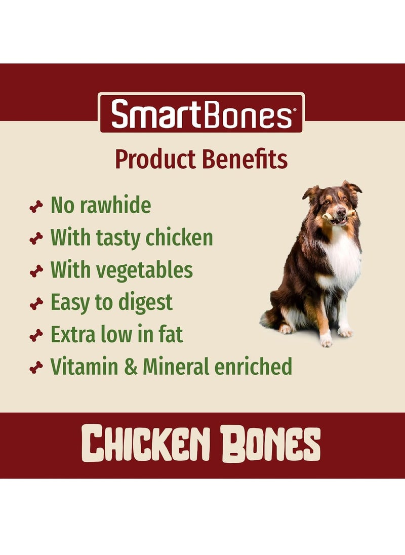 SmartBones - 18 Mini Chicken Bones Rawhide Free Chew Dog Treats - Image 1