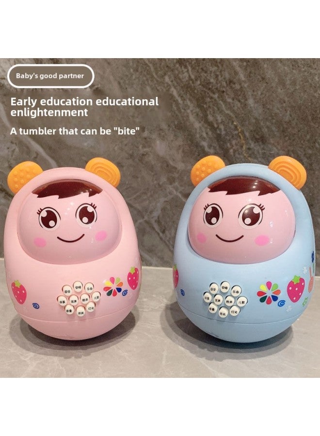 Tumbler Small Toy Toy Baby 6 To 12 Months Over 3 Educational Children Children 0-1 12 Years Old Early Education 8-Color:Male Treasure Tooth Gum Tumbler + Tooth Gum Bilingual Mobile Phone-Specifications:Battery Package - Image 4