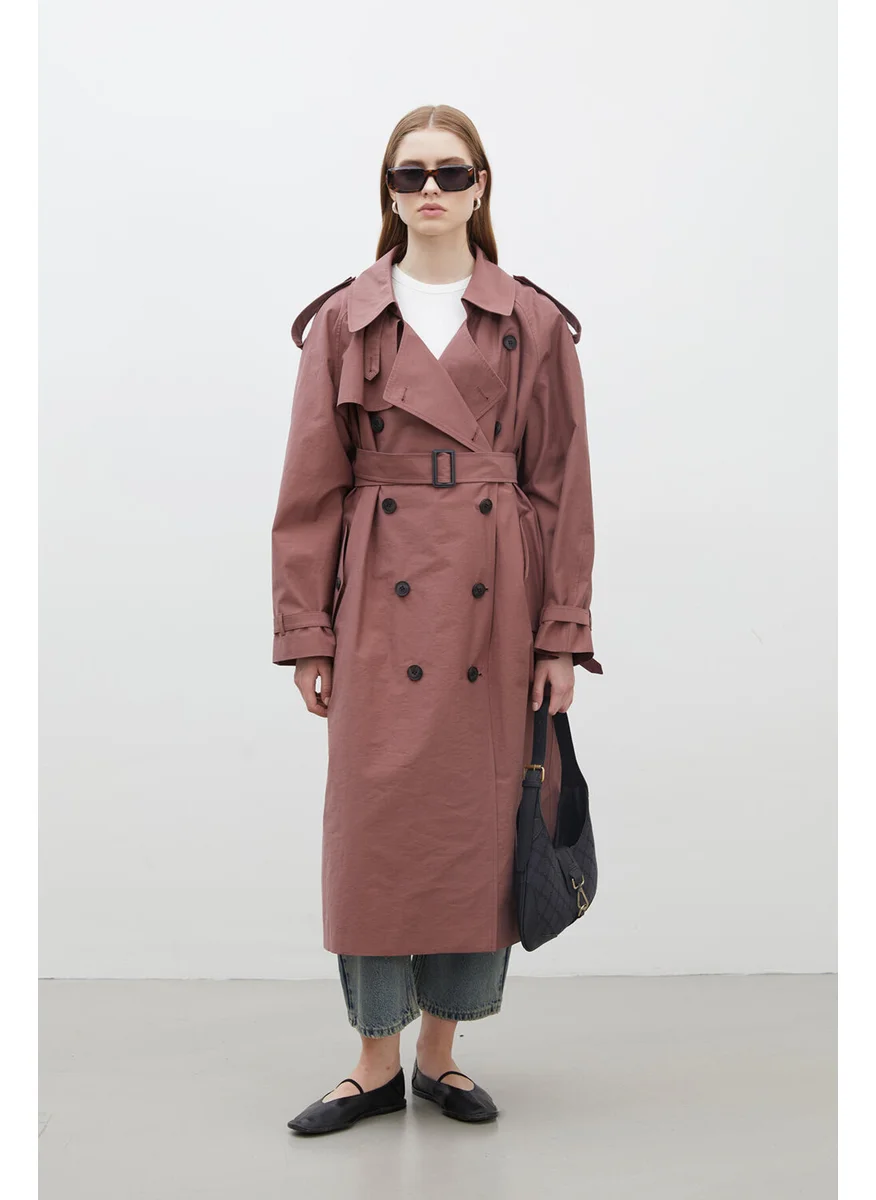 Manuka Copenhagen Oversize Trench Coat Dusty Rose