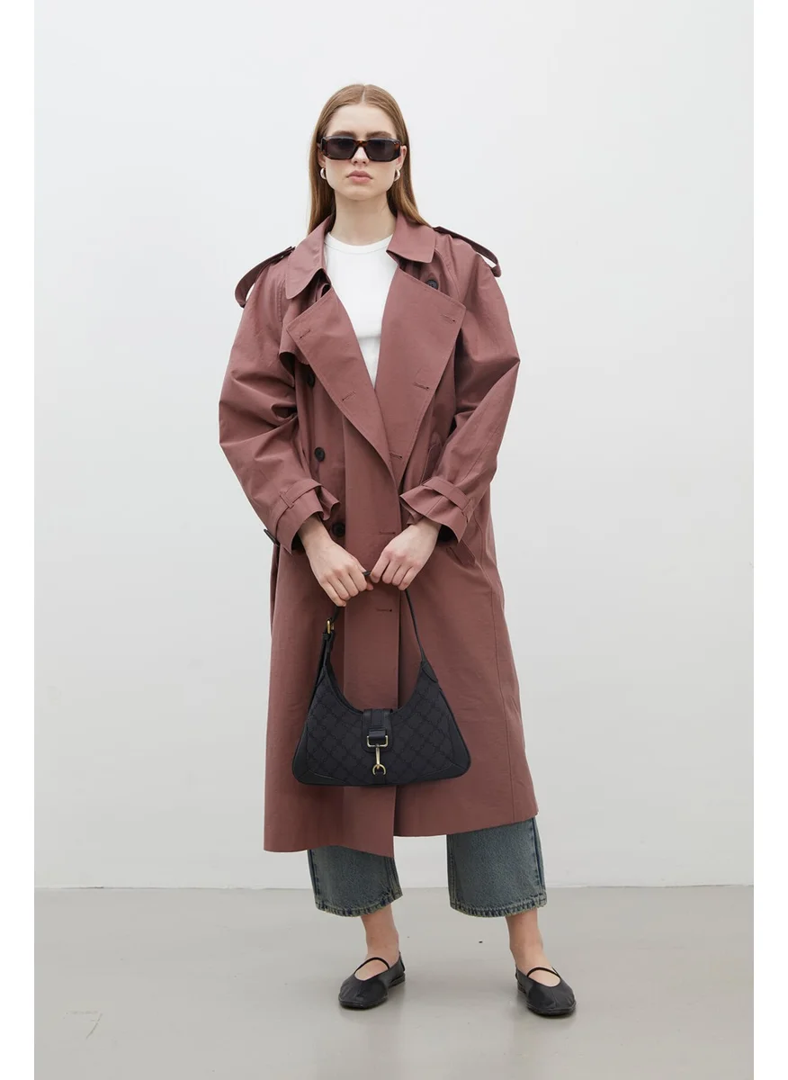 Manuka Copenhagen Oversize Trench Coat Dusty Rose