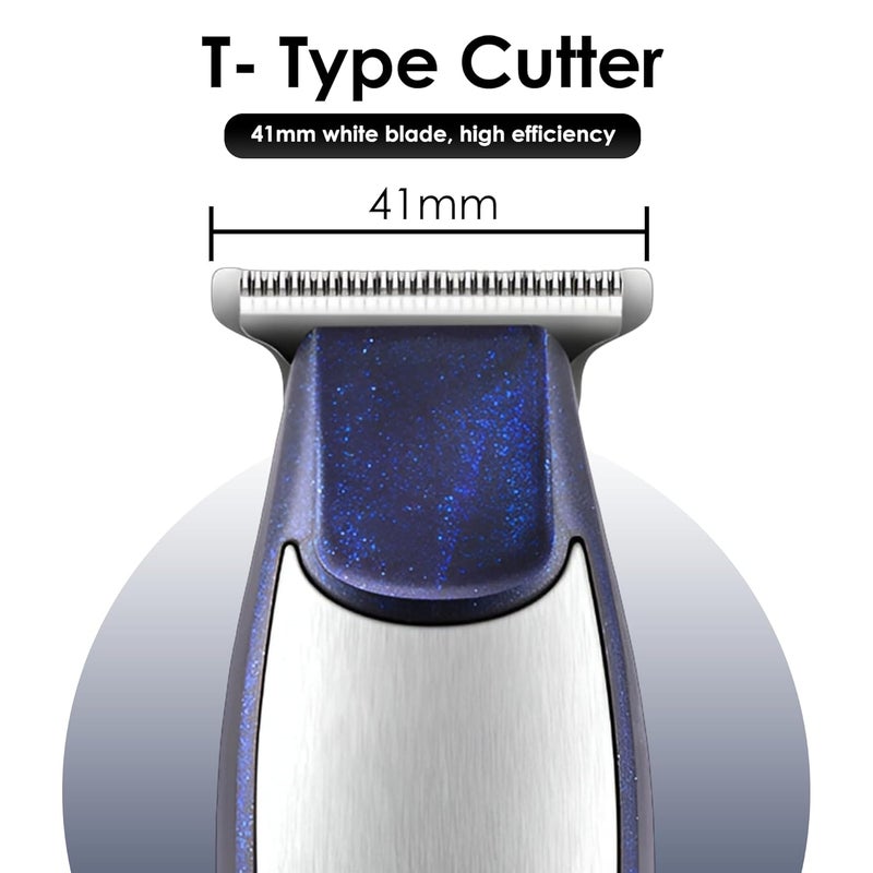 Veentus Professional Trimmer for Men All in One | Rechargeable Beard Trimmer, Hair Cutting Machine, Mustache & Body Groomer, Corded & Cordless Shaving Trimmer for Men, Silver - Image 5