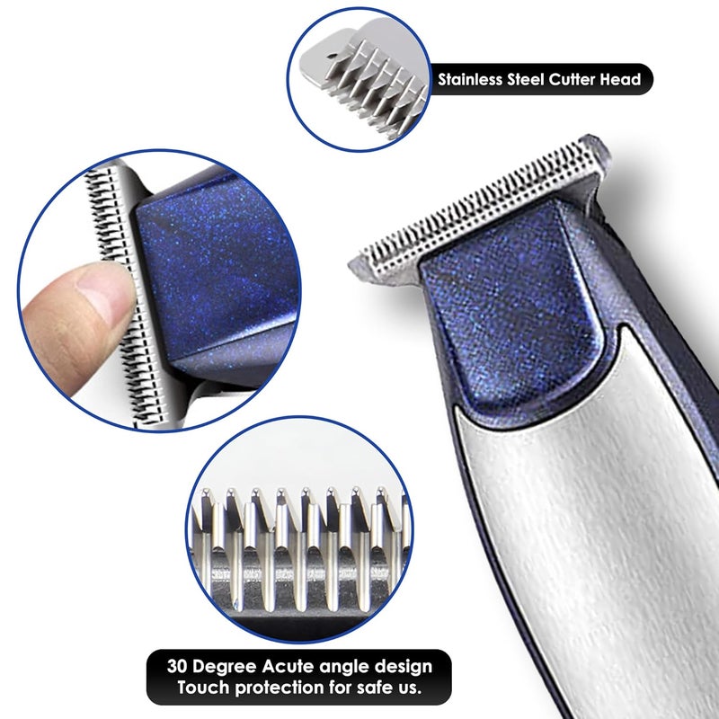 Veentus Professional Trimmer for Men All in One | Rechargeable Beard Trimmer, Hair Cutting Machine, Mustache & Body Groomer, Corded & Cordless Shaving Trimmer for Men, Silver - Image 3
