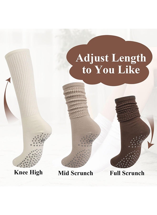 Photon 3 أزواج من جوارب اليوجا القطنية، جوارب يوجا مانعة للانزلاق، جوارب بيلاتيس ذات قبضة مثالية لتمارين اليوجا والبيلاتس والباليه والرقص - Image 2