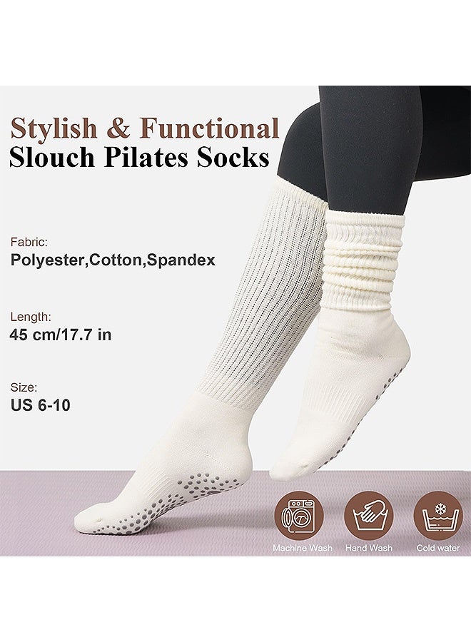 Photon 3 أزواج من جوارب اليوجا القطنية، جوارب يوجا مانعة للانزلاق، جوارب بيلاتيس ذات قبضة مثالية لتمارين اليوجا والبيلاتس والباليه والرقص - Image 3