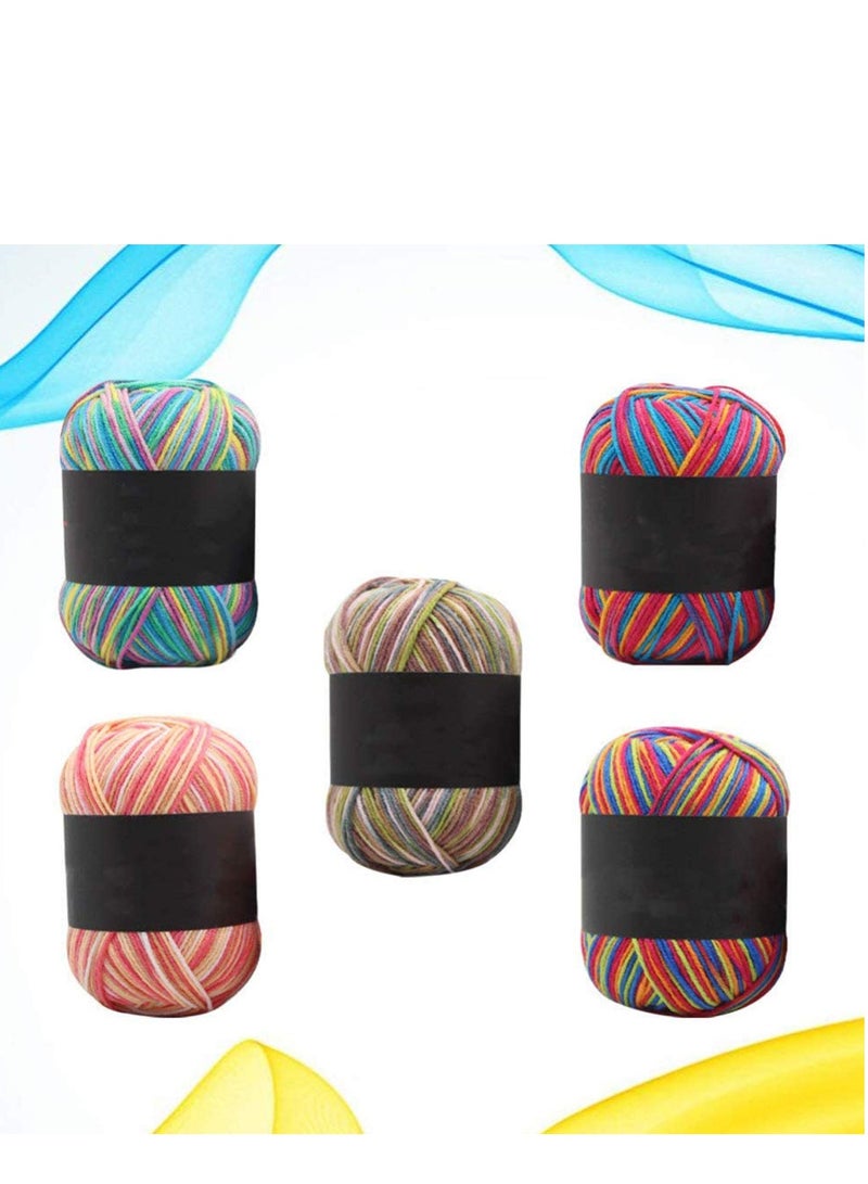 Multi-Colored Acrylic Crochet Yarn Set of Five for Knitting and Weaving - Image 3