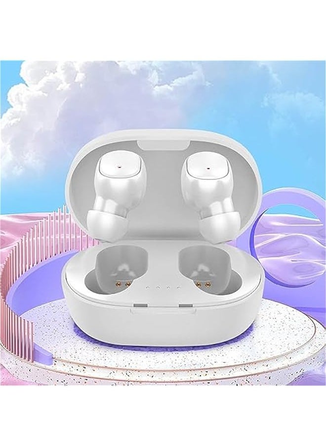 Generic Wireless Earbuds, Bluetooth 5.0 Headphones Bass Stereo, Mini in-Ear Earbuds, Ear Buds with Noise Cancelling Mic, Water-Proof in Ear Earphones, for Laptop Pad Phones Sports Workout Day Use  - Image 1