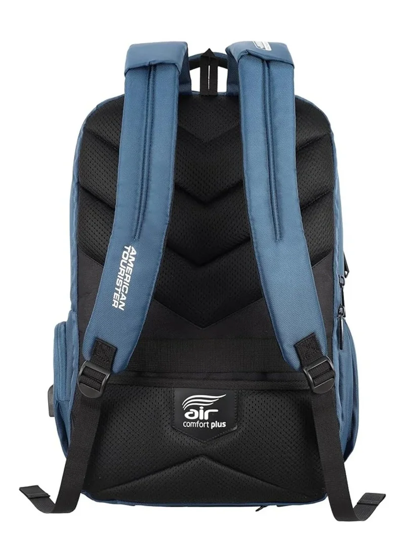 American Tourister  Segno 2.0 Detachable Laptop Backpack, 31L Capacity, Polyester, Navy|Fits 15.6" Laptop|Antimicrobial Treated Lining|Tractum Suspension|USB Port|Ergo Back & Shoulder|Detachable Shoulder Strap|Bottle Holder - 1 Year International Warranty  | Best Price UAE