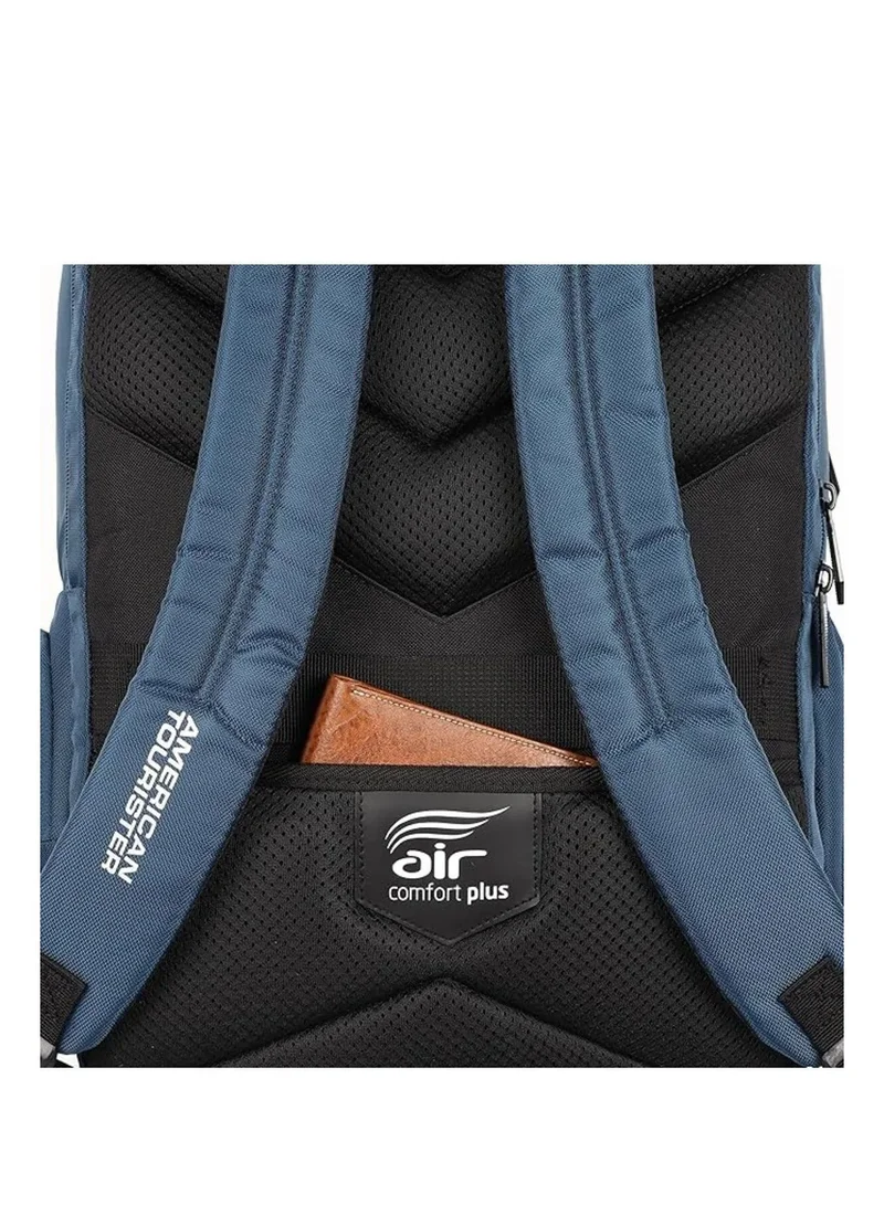 American Tourister  Segno 2.0 Detachable Laptop Backpack, 31L Capacity, Polyester, Navy|Fits 15.6" Laptop|Antimicrobial Treated Lining|Tractum Suspension|USB Port|Ergo Back & Shoulder|Detachable Shoulder Strap|Bottle Holder - 1 Year International Warranty  | Best Price UAE